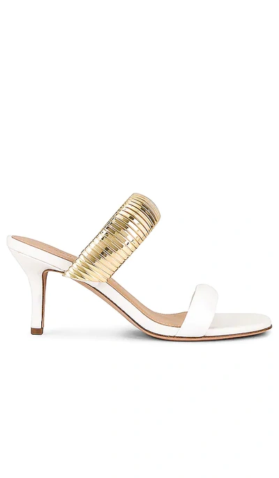Veronica Beard Meena Leather High-heel Sandals In White Leather