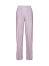 Roberto Collina High-waist Crinkle Trousers In Pink & Purple
