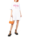 Msgm T-shirt Dress With Print In White