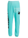 Freecity Let's Go Logo Standard-fit Sweatpants In Bluelight Rabbit