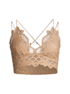 Free People Adella Lace Bralette In Beige