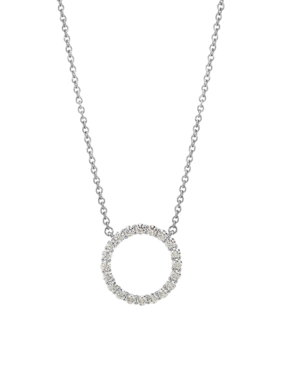 Hearts On Fire Signature 18k White Gold & Diamond Medium Circle Pendant Necklace