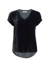 Bella Dahl Velvet V-neck T-shirt In Glacier