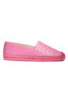 Coach Carley Perforated Leather Espadrilles In Petunia