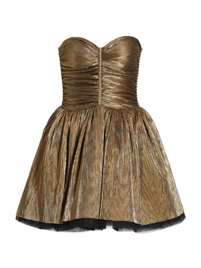 Bronx And Banco Florence Strapless Minidress In Gold