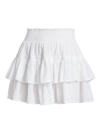 Honorine Lucia Tiered Miniskirt In White