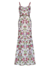 MARCHESA NOTTE WOMEN'S SLEEVELESS FLORAL-EMBROIDERED GOWN