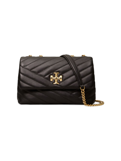 Tory Burch Women's Kira Chevron Leather Shoulder Bag In Black