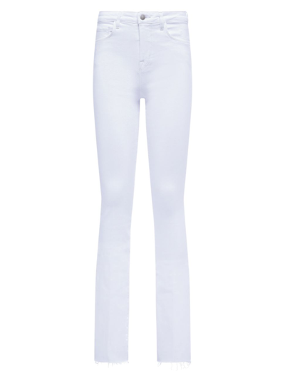 L Agence Ruth High-waisted Straight Jeans In Blanc