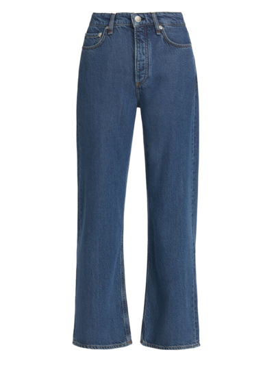 Rag & Bone Logan Mid-rise Featherweight Wide-leg Jeans In Lily