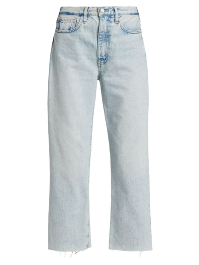 Frame Le Jane High Rise Cropped Straight Leg Jeans In Luster