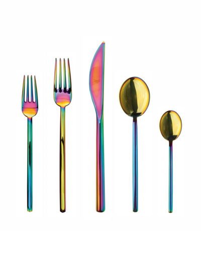 Mepra Due Rainbow 20-piece Flatware Set In Irridescent