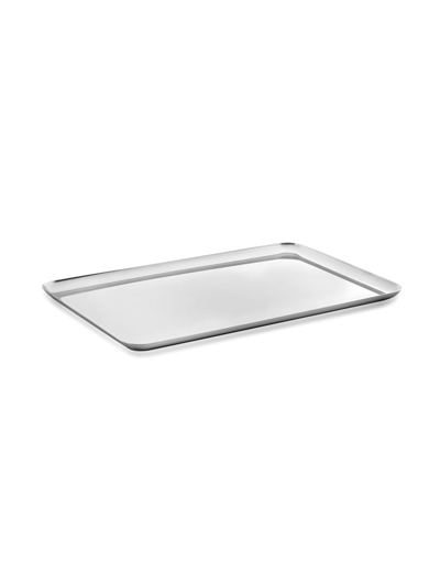 Mepra Rectangular Stainless Steel Tray In Silver