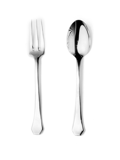 Mepra Moretto 2-piece Fork & Spoon Serving Set In Silver