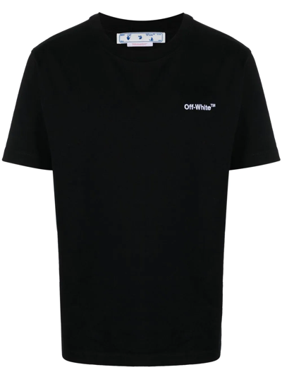 Off-white Caravag Paint Slim T-shirt In Black