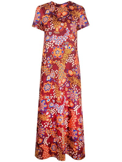 La Doublej Swing Floral Maxi Dress In Taranta