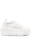 Casadei Sneakers Low Top Platform Sole In White