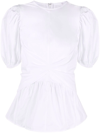 Cecilie Bahnsen Conner Cotton Top In Weiss