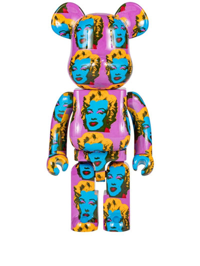 Medicom Toy Be@rbrick Andy Warhol's Marilyn 1000% Figure In Pink