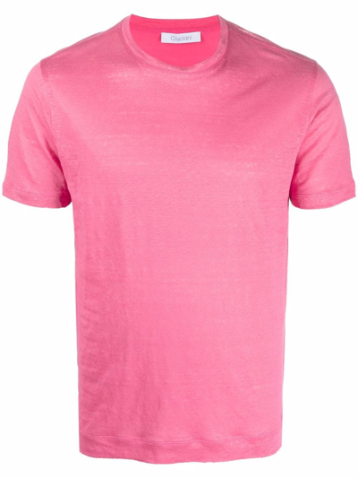 Cruciani Short-sleeve Fitted T-shirt In Rosa