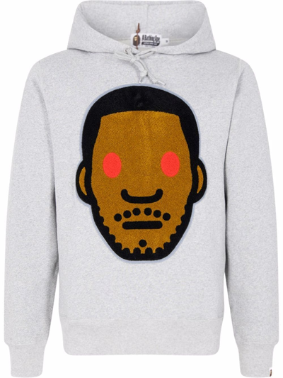 A Bathing Ape X Kid Cudi Pullover Hoodie In Grey