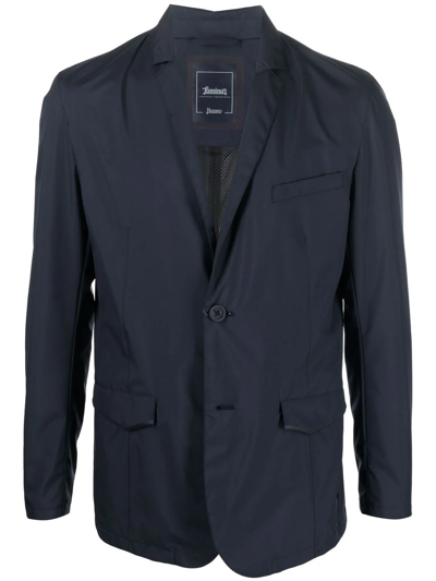 Herno Single-breasted Fitted Blazer In Blau