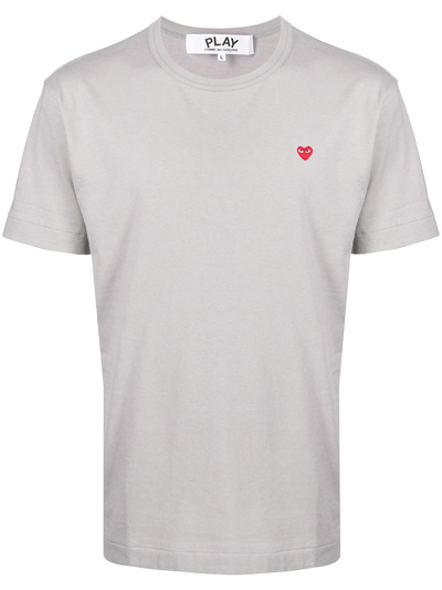 Comme Des Garçons Play Heart-patch Short-sleeve T-shirt In Grau