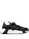 Moncler Black Compassor Low-top Sneakers In Black
