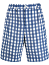 Jacquemus Le Short Gelati Pleated Shorts In Blue