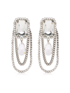 ALESSANDRA RICH CRYSTAL-EMBELLISHED DROP CHAIN EARRINGS