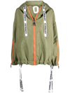 Khrisjoy Logo-strap Hooded Jacket In Green