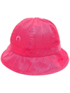 Marine Serre Embroidered Moon Bell Bucket Hat In Pink