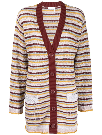 See By Chloé Multicolor Wool Cardigan In Rot