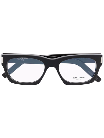Saint Laurent Wayfarer-frame Glasses In Schwarz