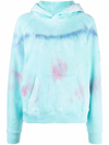 Zadig & Voltaire Georgy Tie-dye Cotton-blend Hoody In Blau