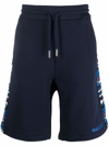 Missoni Men's Embroidered Logo And Jacquard Insert Bermuda Shorts In Blau