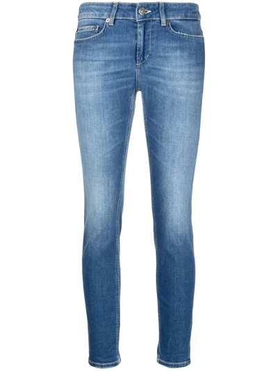 Dondup Tapered-leg Slim-cut Cropped Jeans In Blue