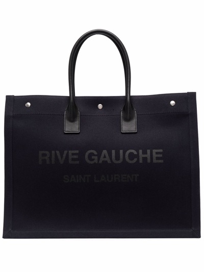 Saint Laurent Rive Gauche Tote Bag In Blau