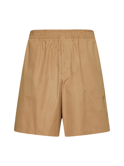 Bottega Veneta Elasticated-waist Cotton Bermuda Shorts In Nude & Neutrals