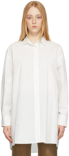 Totême Toteme Logo Embroidered Cotton Shirt In 100 White