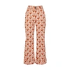 La Doublej Hendrix Ventaglio-print Flared Trousers In Ventaglio