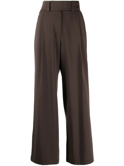 Goodious Pleated Suit Trousers In Braun