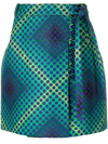 RABANNE GRAPHIC-POLKA-DOT-PRINT-PINAFORE-SKIRT