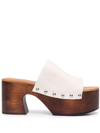 Marni Platform Clog Sandals In Weiss