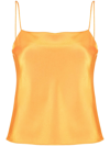 Alice And Olivia Harmon Slip Camisole Tank Top In Orange