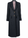Thom Browne Wool Single-breasted Tailored Coat In Blau