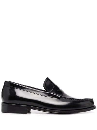 Paul Smith Patent Leather Penny Loafers In Schwarz
