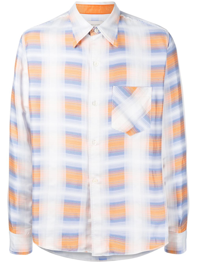 Bed J.w. Ford Check-pattern Long-sleeved Shirt In Weiss