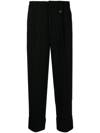 BED J.W. FORD METALLIC-THREADED CROPPED TROUSERS
