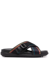 Paul Smith Corsini Crossover Sandals In Schwarz